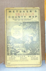 Pre-1950's Metsker's Map of Walla Walla County, Washington - Picture 1 of 1