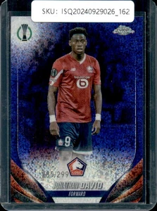 2024 Topps UEFA Club Competitions Jonathan David /299 Purple speckle #117 - Picture 1 of 2