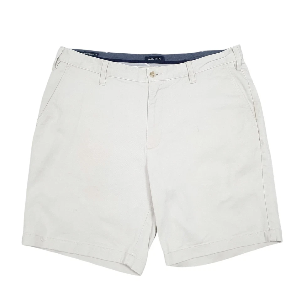 Nautica Deck Short Classic Stretch Beige Chino Cotton Shorts W38 - Image 1 of 4