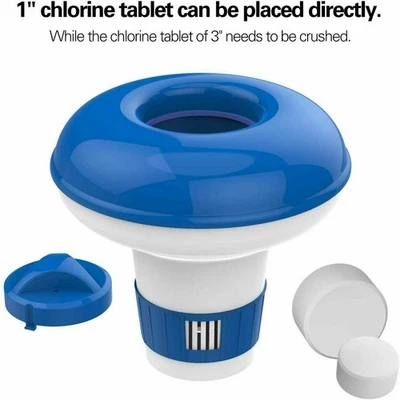 浮动水疗、热水浴缸、游泳池氯和溴化学分配器,6 套 — 第 1/4 张图片