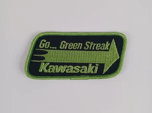 NOS 70s Original Vintage Kawasaki Go Green Streak 4" Patch Dirt Bike Motorcycle - Picture 1 of 4