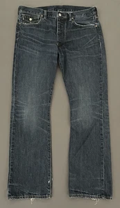 Polo Ralph Lauren Rockland 320 Bootcut Dark Blue Button Fly Jeans Mens Sz 36x32 - Picture 1 of 21
