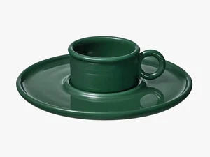 JUEGO DE TAZA Y PLATILLO DE CAFÉ IKEA GUSTAF WESTMAN VINTERFINT PORCELANA VERDE OSCURO 7CL - Imagen 1 de 5