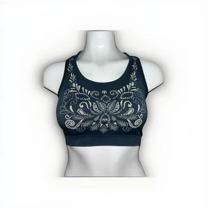 Athleta Seamless Racerback Sport BH grau Gr. XS * Paisley Print - Bild 1 von 4