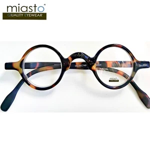 MIASTO PEQUEÑAS MINI GAFAS DE LECTURA REDONDAS BISAGRA DE PRIMAVERA PREMIUM + 1.75 (MARRÓN) TAIWAN - Imagen 1 de 2