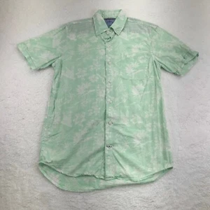 Izod Saltwater Shirt Mens Small Teal Floral Relaxed Classics Button Down - Picture 1 of 7