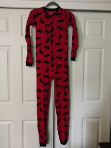 Boy's Size 14 One Piece "Trailing A Little Behind" Moose Pajamas - Picture 1 of 5