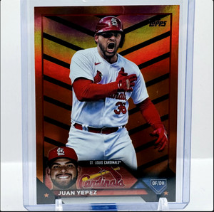 2023 Topps Update Series Juan Yepez Orange & Black Foil Parallel Card #US207