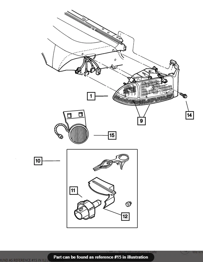 01-04 Dodge Durango Dakota Nuevo Faro Antiniebla Delantero Mopar Fabricante Original Foto 1 de 1