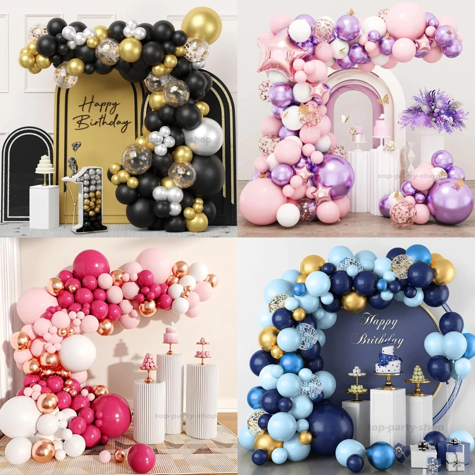 Balloon Arch Kit +Balloons Garland Birthday Wedding Party Baby Shower Decor UK