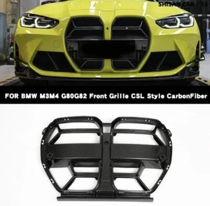 FOR 21-25 BMW M3 G80 M4 G82 G83 CSL PREPREG CARBON FIBER NOSE GRILL GRILLE W/ACC - Picture 1 of 7