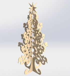Aspire ArtCAM VCarve Vectors DXF Files Christmas Tree For CNC Router And Laser