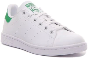 ADIDAS Junior Stan Smith Clásico Tenis Unisex Zapatos en Blanco Verde Ru 3-6 - Imagen 1 de 6