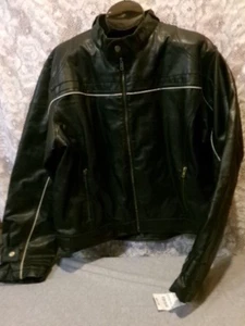 Chaqueta De Colección NUEVA COMO NUEVA AÑOS 80 Imitación Cuero Arizona Motocicleta Piping Para Hombre XL - Imagen 1 de 15