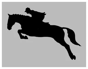 Horse Show Jumping 11" x 8.5" Custom Stencil FAST FREE SHIPPING - Picture 1 of 2