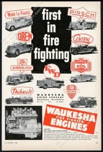 1955 FWD truck Ahrens Fox Oren Howe fire engine photo Waukesha vintage print ad - Picture 1 of 7