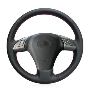 For Subaru Tribeca Car Hand-stitch Steering Wheel Cover Black Artificial Leather - Picture 1 of 10