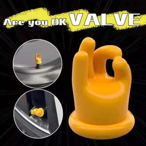 4PCS Universal Car Tyre Valve Caps OK Gesture Creative Valve Covers Anti-Dust - Picture 1 of 9