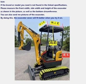 xg-Minibagger Regenschuppen für 1Tonne 1,2Tonne Minibagger Bagger 110*100*170cm - Bild 1 von 2