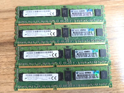 Lot x4 731657-081 735303-001 HP 8GB 4x8GB 32GB Dual Rank PC3-14900R DDR3 Memory - Image 1 of 2