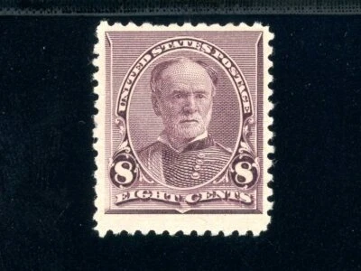 USAstamps Unused FVF US 1893 Regular Issue Sherman Scott 225 OG MHR - Image 1 of 2
