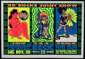 Beck POSTER Pop Defect Paper Tulips 50 Bucks Joint Art Show Coop TAZ Pablo 1996 - Picture 1 of 1