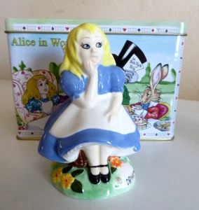 John Beswick / Paul Cardew Alice im Wunderland Disney Figur Dose SELTEN ENGLAND - Bild 1 von 3