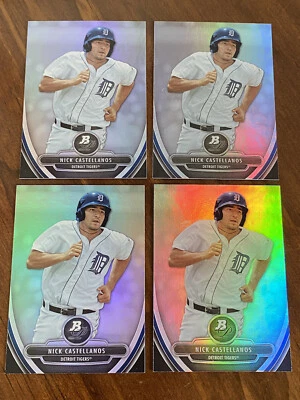 Nick Castellanos Tigers Reds 2013 Bowman Platinum BPP15 ROOKIE RC 4 card lot - Image 1 of 2