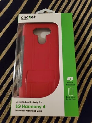 Cricket Wireless LG Harmony 4 Two-Piece Kickstand Red Phone Case NEW Sealed - Image 1 of 2