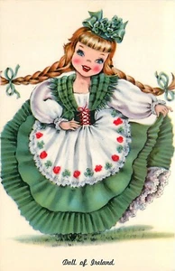 1950s Beautiful doll of Ireland Tichnor Postcard 25-2799 - Picture 1 of 2