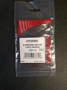 Emerson CPFIUG881 50ohm BNC (M) twist on - Picture 1 of 2