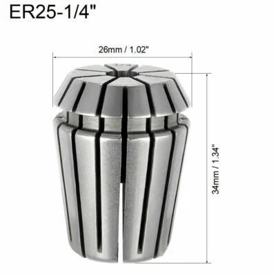 ER25 1/4" Spring Collet Chuck for CNC Engraving Machine Lathe Milling Tool - Image 1 of 3