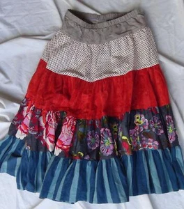 Persnickety Size 8 Jeweled Forest Jessie Tiered Maxi Skirt GB15 - Picture 1 of 3
