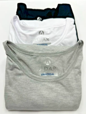 Adar Womens Comfort Long Sleeve Undershrub Tee Size Medium Blk/Wht/Gray 3 Pack - Image 1 of 4