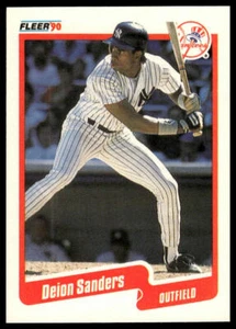 1990 Fleer #454a Deion Sanders New York Yankees - Picture 1 of 2