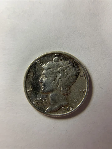 1942 Mercury Head Dime NO Mint Mark! Cover