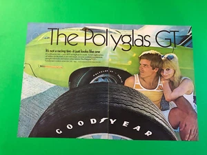 PLYMOUTH HEMI CUDA ORIGINAL VINTAGE PRINT AD ADVERTISEMENT GOODYEAR TIRES - Bild 1 von 1