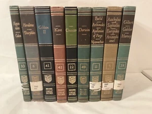 Lot of 9 *Britannica Great Books* Kant/Darwin/Chaucer/Gibbon II/Galileo/Harvey.. - Picture 1 of 8