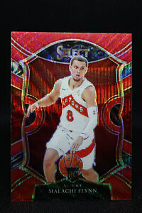 2020-21 NBA Panini Select Concourse Red Wave Prizm Malachi Flynn #89 Rookie RC
