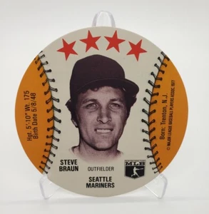 Vintage 1977 Chilly Willee Steve Braun Seattle Mariners Superstar MSA Disc  - Bild 1 von 6