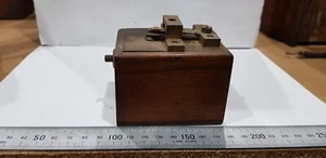 PAQUETE BOBINA DE ESTUCHE DE MADERA ANTIGUO VETERANO..., - Imagen 1 de 18