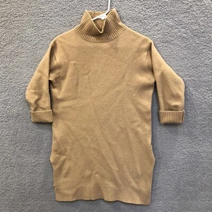 UNI QLO Womens Tan Turtleneck Sweater Size Medium Mid Sleeve - Picture 1 of 10