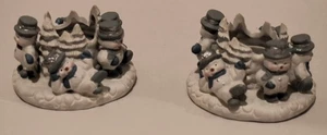 Paar Kerzenständer Schneemann konisch - Bild 1 von 3
