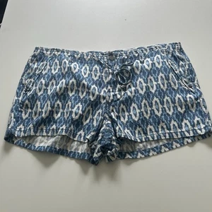 Pantalones Cortos GAP Para Mujer Blanco Azul Ikat NUEVO Lino Verano Talla 14 - Imagen 1 de 10