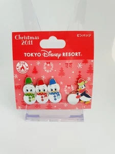 Tokyo Disney Resort TDR Exclusive Christmas 2011 Huey Dewey Louie Pablo Pin Set - Picture 1 of 1