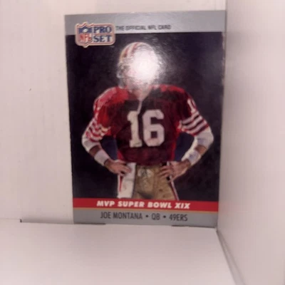 Joe Montana 1990 Pro Set #19 MVP Super Bowl XIX Foto 1 de 3