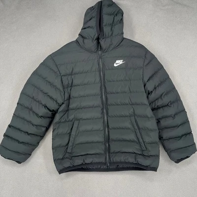 Jaqueta Nike Masculina Grande Preta Quebra-Vento Capuz ZIp Inverno - Imagem 1 de 4