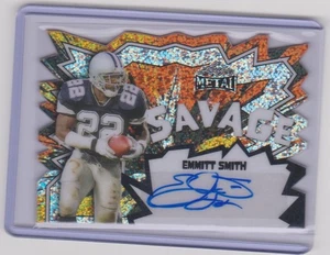 2025 Leaf Metal Savage Die-Cut Emmitt Smith Auto Autograph #1/10 Dallas Cowboys - Picture 1 of 2