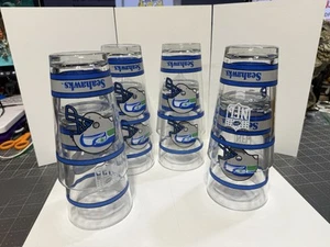 Seattle Seahawks Libby Pint Glasses SET of 8 Chevron NFL Logo 12oz Vintage - Picture 1 of 7