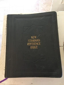 Vintage 1936 blaues Band neue Standardreferenz HEILIGE BIBEL Hertel zyklopädisch indiziert - Bild 1 von 18